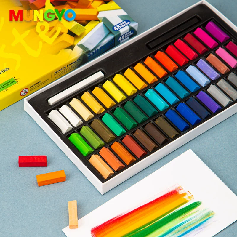 П Painted pigment chalk, 48 colors, 24 colors, for beginners