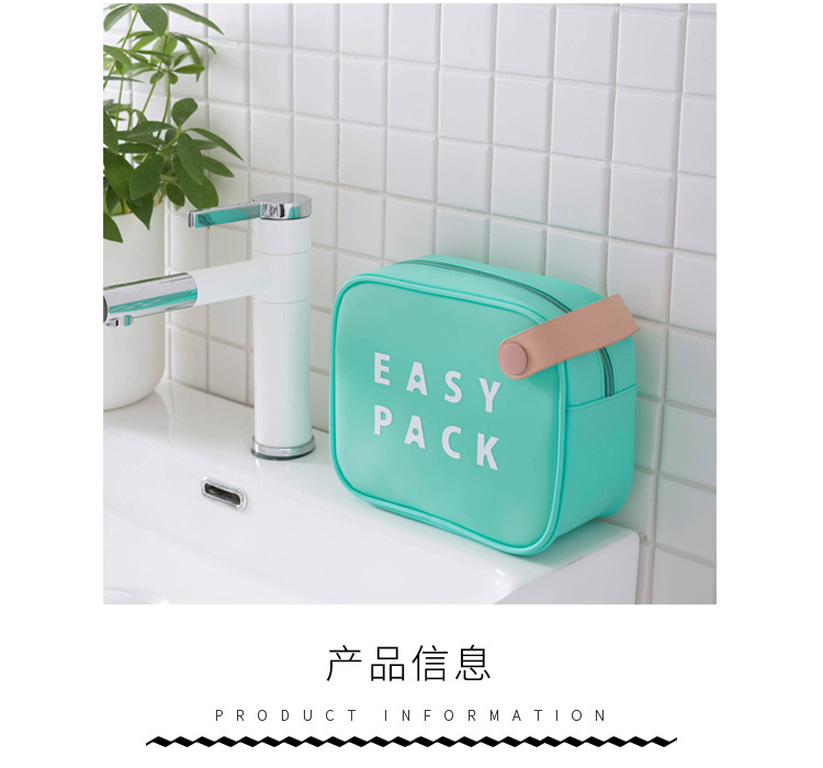 Candy Color Letter Waterproof Multi-function Cosmetic Wash Bag Wholesale Nihaojewelry display picture 2