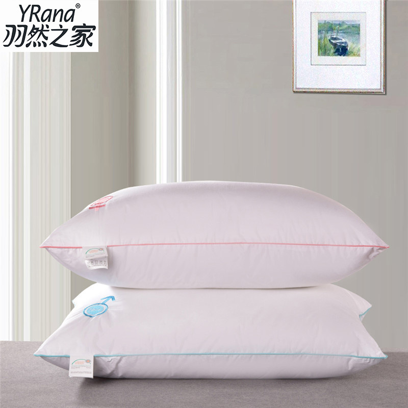 情侣枕头一对简约枕头枕芯刺绣枕全棉枕一件代发厂家供应|ru