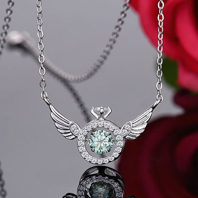 Sterling Silver s925 dance wing Smart Necklace Diamond Six awn star Pendant Five-pointed star Korean Edition have cash less than that is registered in the accounts clavicle