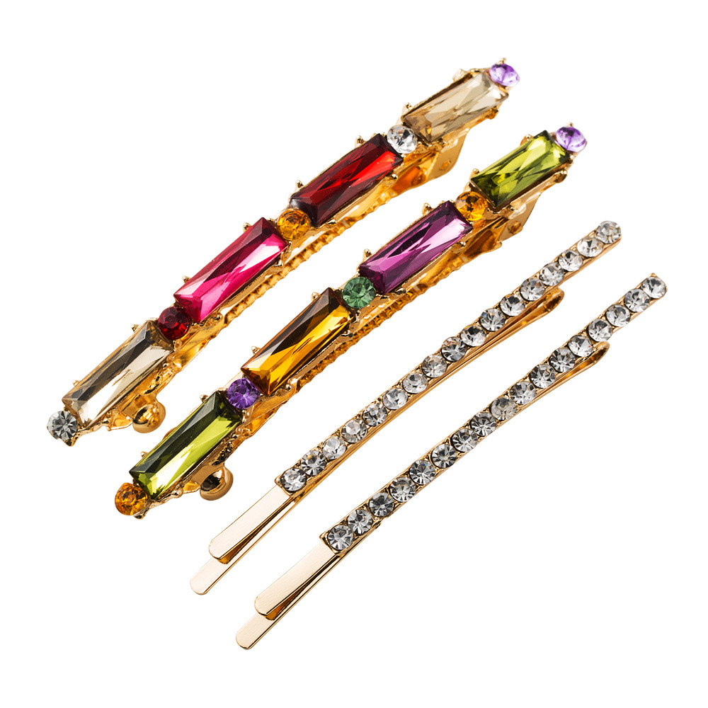 New Fashion Acrylic Diamond-set Hair Clip Cheap Side Clip Set Wholesale display picture 7