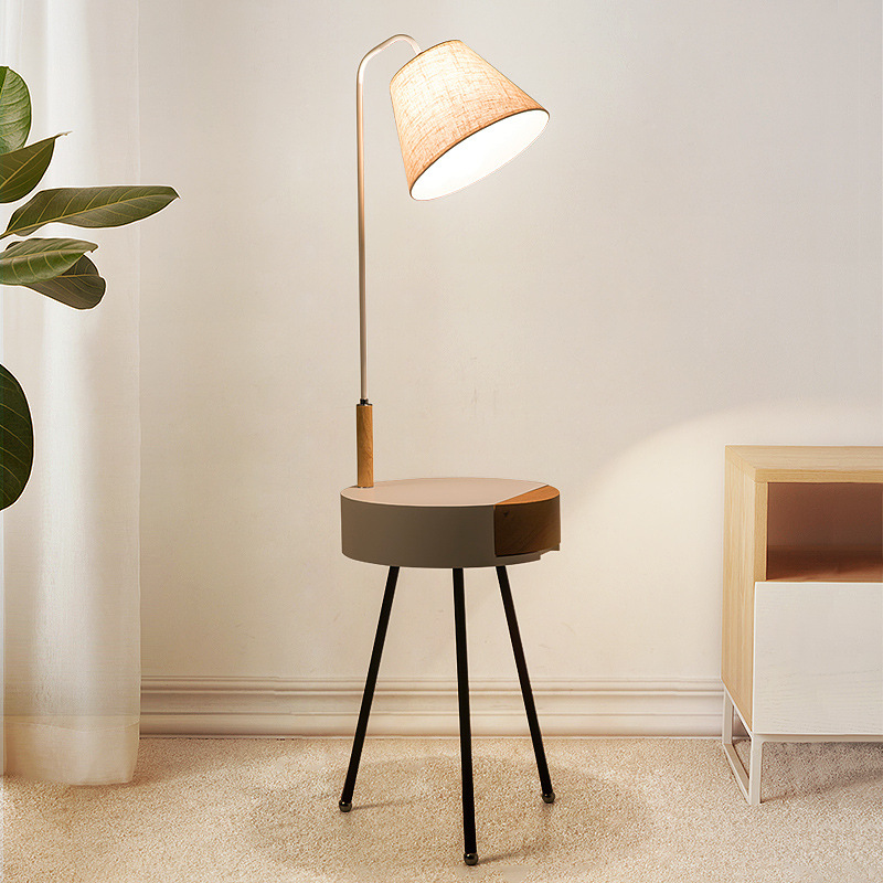 Floor Bedside Table Living Room Sofa Coffee Table Storage Rack USB Charging with Drawer Integrated Floor Lamp Vertical Table Lamp Floor Bedside Table Living Room Sofa Coffee Table Storage Rack USB Charging with Drawer Integrated Floor Lamp Vertical Table Lamp
