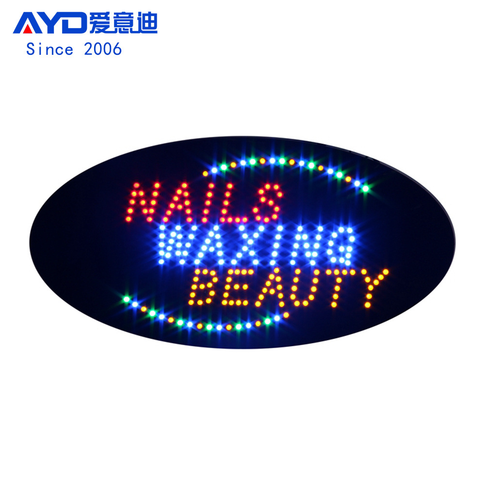 LED广告牌厂家生产定制发光指示牌 LED NAILS SPA BEAUTY SIGN