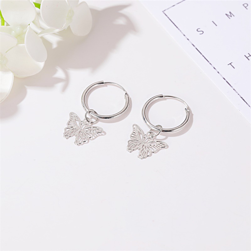 New Fashion Simple Sweet Butterfly Earrings Hollow Insect Earrings Wholesale display picture 5