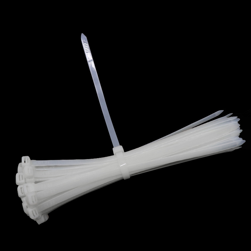 廠家批發尼龍紮帶4*350mm捆綁帶黑白色自鎖式紮帶塑料紮線束線帶