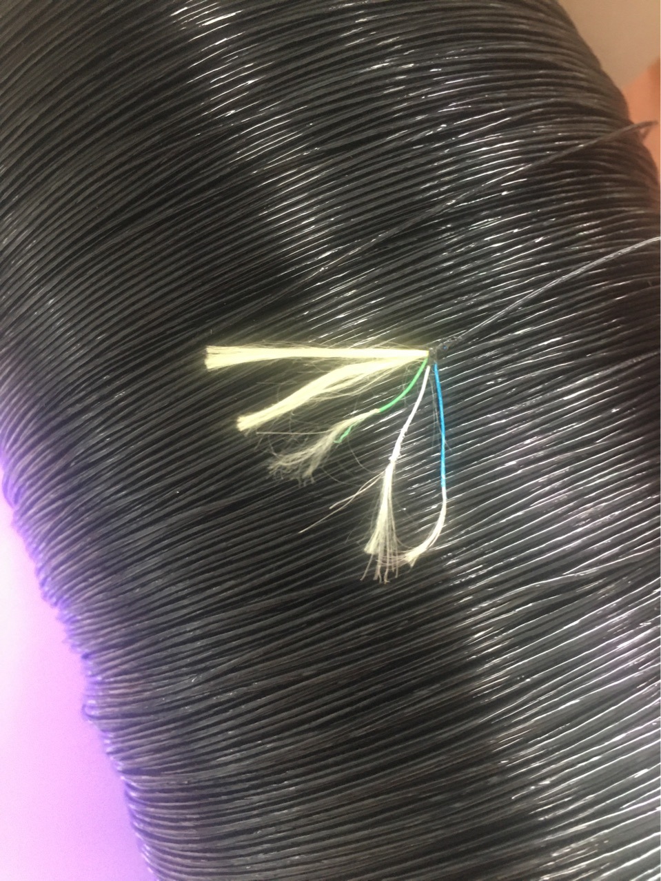 1.0mm可视钓鱼线三芯包芯渡锡线1800d黄旦丝亮面可视探鱼线荷兰线