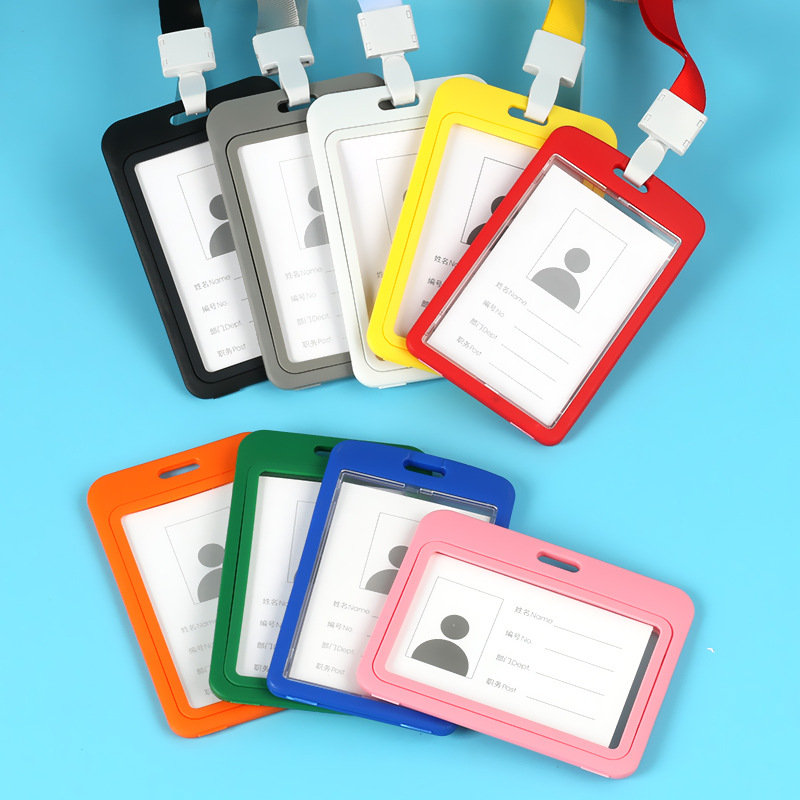 Certificado conjunto permiso de trabajo tarjeta transparente caso insignia etiqueta insignia cordón tarjeta de fábrica tarjeta de escuela estudiante