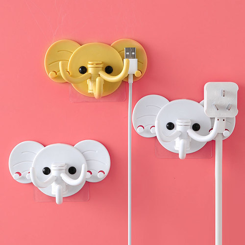 Patented kitchen bathroom elephant hook nail-free adhesive hook swivel hook