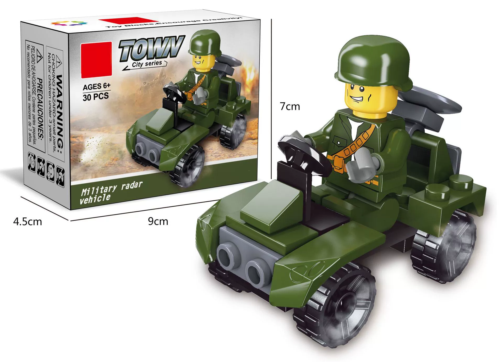 Игровой набор конструктор для детей Funone полиции военной пожарной инженерии пластиковый сборка головоломка и игрушки 27007054