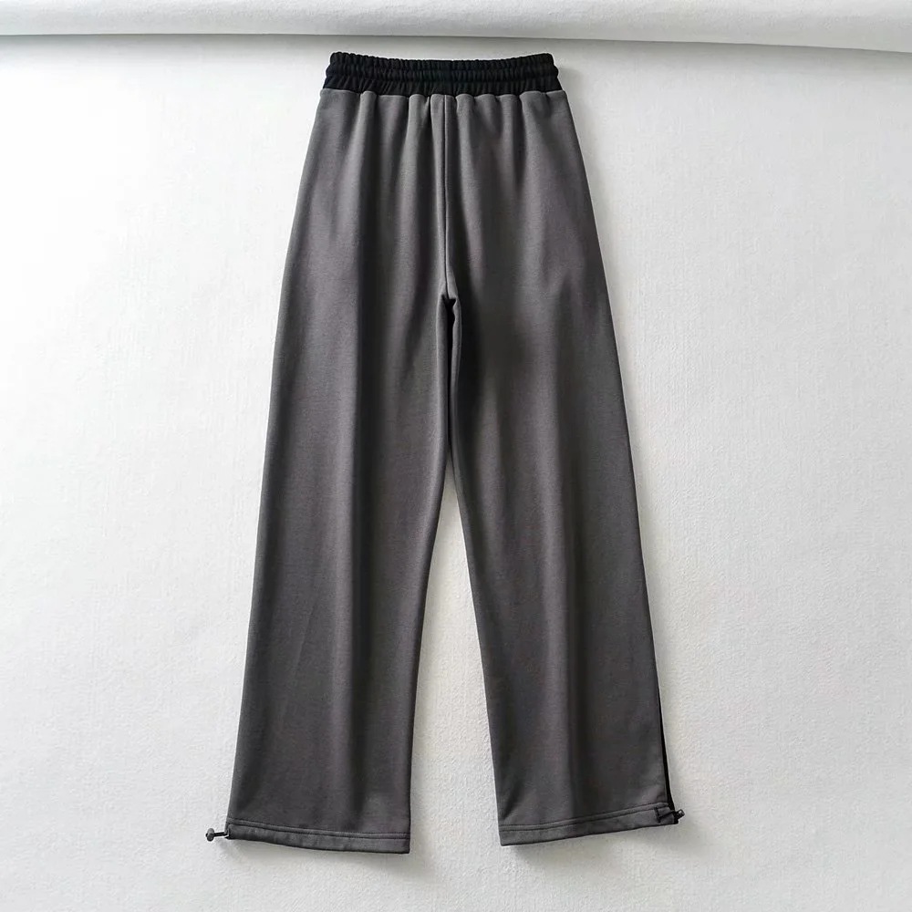 high-waist drawstring footwear pants   NSAC15697