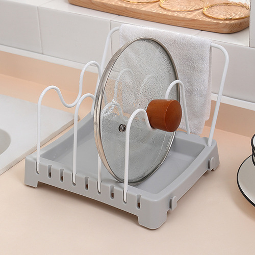 Japanese pot lid rack kitchen storage rack household sitting pot lid storage rack chopping board rack pan pot rack