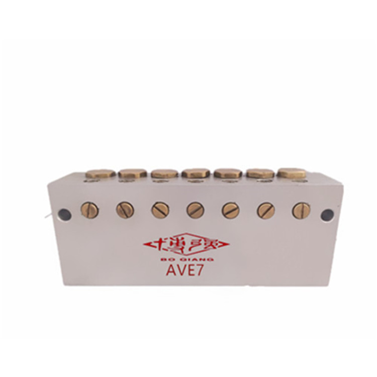 全国联保AVE-7油气分配器启东博强牌油气润滑系统混合器一进七出