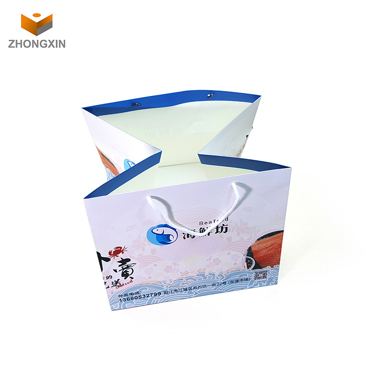 定做企业广告手提纸袋购物白卡纸礼品袋定制外卖牛皮纸袋加印logo