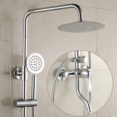 Copper Shower Handheld Shower Set, Wall-Mounted Three-Position Cold and Hot Shower Head, Shower Set