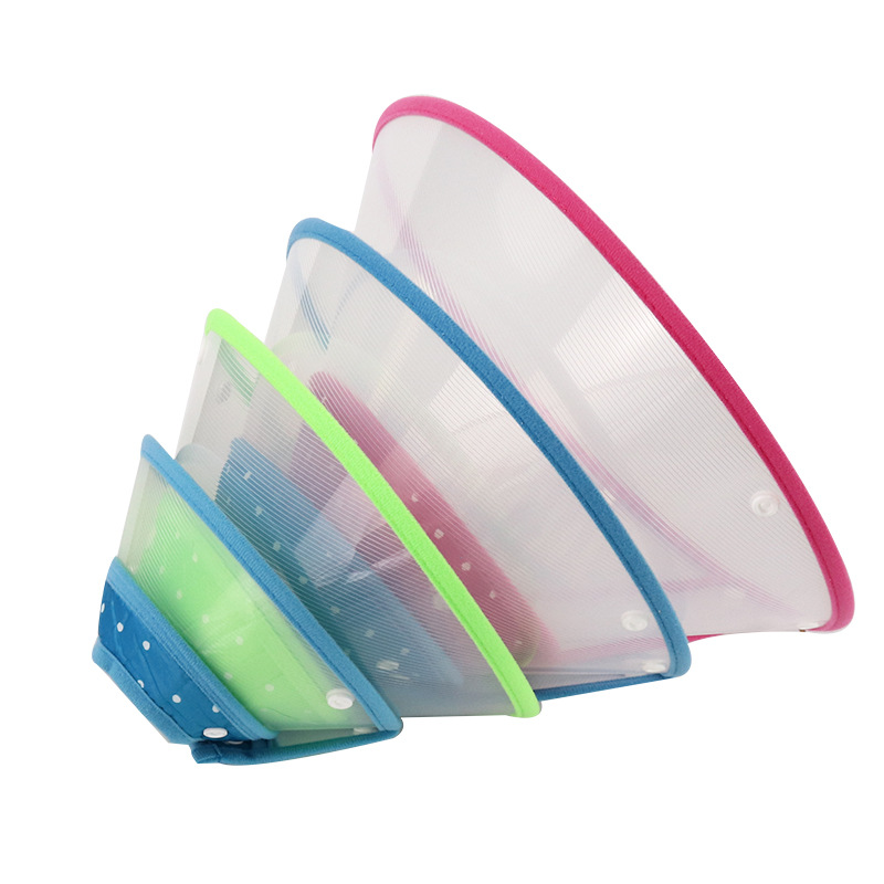 Colorido anillo de Elizabeth mascota perro gato transparente protector anti-mordedura anillo 4 tamaño mascota anti-mordedura gato cubierta de la cabeza