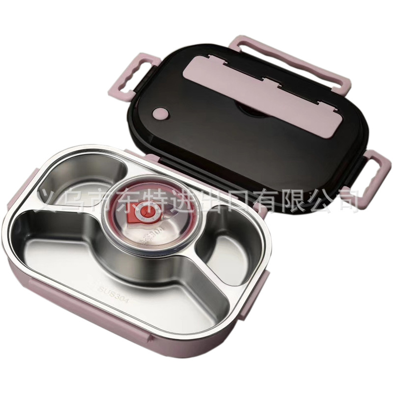 Stainless steel lunch box, bento box, insulated 304 stainless steel insulated sealed lunch box, compartments for individual bento boxes detail image 5