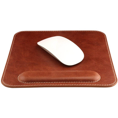皮革鼠标垫带护腕定制logo小号办公桌鼠标垫护腕垫厂家直销|ms