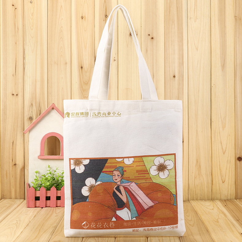 源头厂家 供应手提帆布袋 可加印LOGO 有底手提单肩帆布购物袋