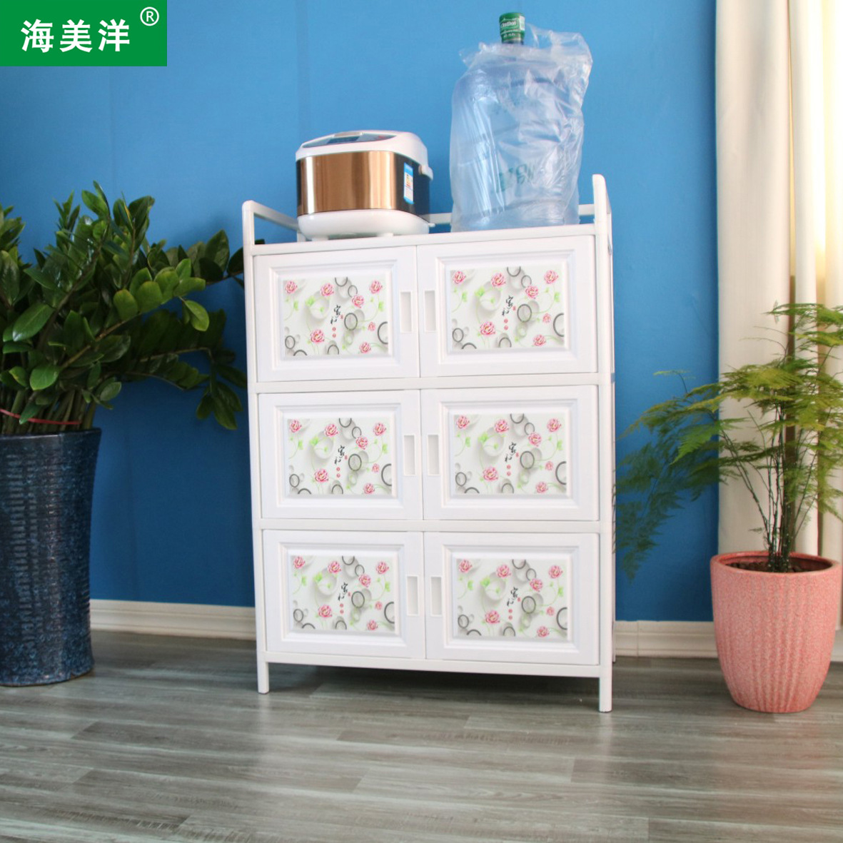 铝合金厨柜收纳柜厨房碗柜家用储物柜儿童玩具塑料柜宝宝衣柜|ms