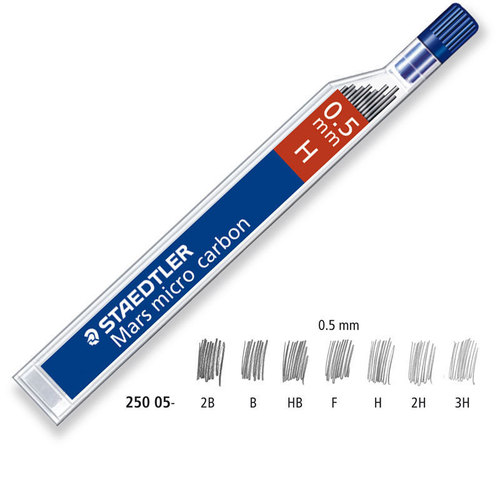 STAEDTLER 250 lead 0.5/ 0.7/0.9mm 2B HB H 2H automatic pencil lead