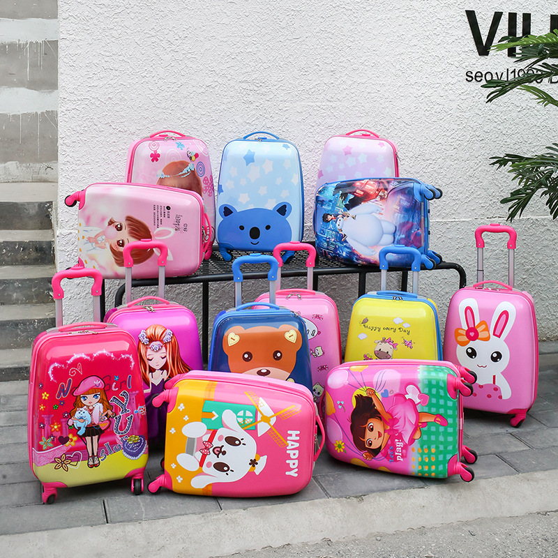 new pattern children trunk 16 Boarding case customized Universal wheel suitcase lovely Cartoon Draw bar box