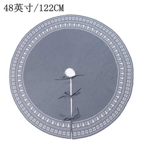 Amazon cross-border knitted woolen tree bottom apron shawl Christmas decoration supplies retro snowflake tree skirt 48 inches