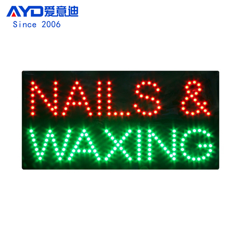 厂家出口LED营业指示牌 标识牌 发光字招牌吊挂 LED NAILS WAXING