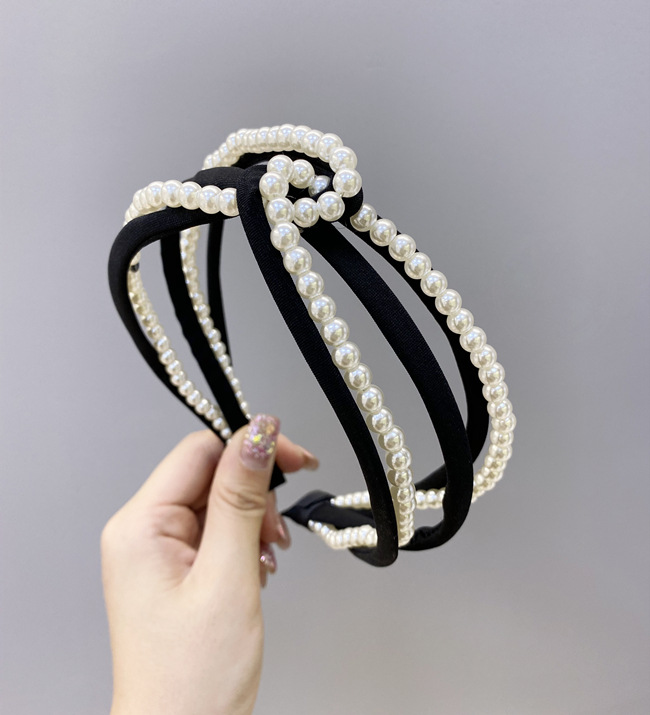 Multiple Pearl Hair Bands South Korea Hair Out Sweet Headband Wholesale Nihaojewelry display picture 12