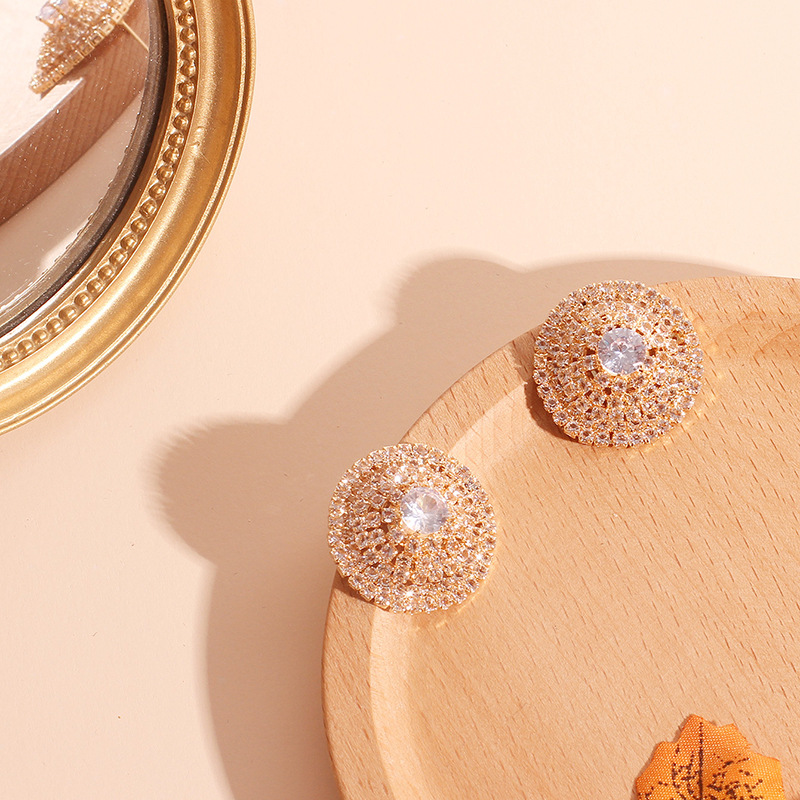 12g Weight Earrings, Ear Studs Classification Women'S Gender INS Style Style Gold, Silver Color Fashion Earrings For Women Enquisite Micro-studded Earrings Light Niche Earrings For Women Wholesale Nihaojewelry 5