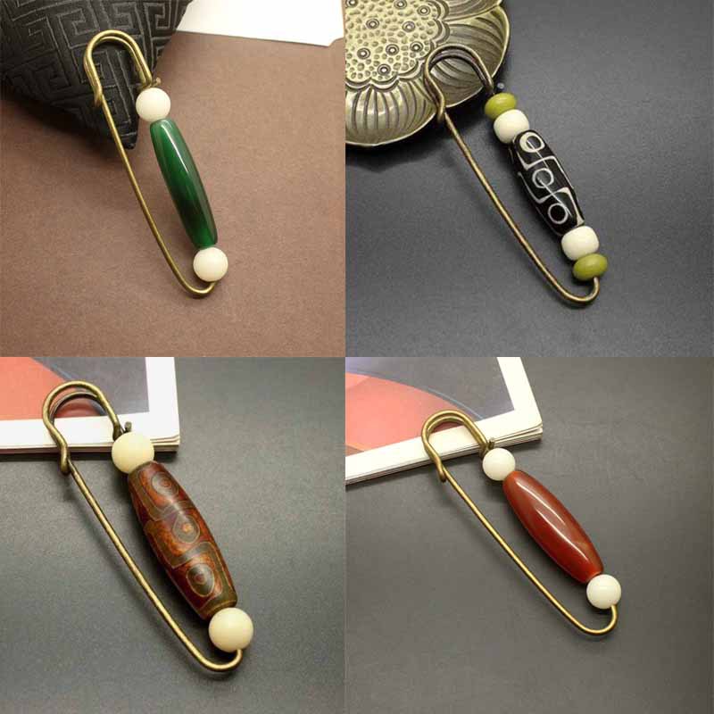 玛瑙胸针别针扣配饰简约复古气质毛衣外套开衫别针大衣扣针批发