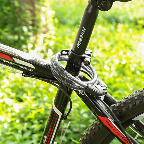 Mountain bike four-digit code lock, bicycle lock, wire chain lock, cycling equipment accessories, Changtong Bicycle Industry