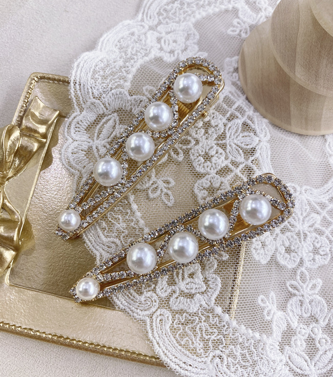 Korean Pearl Hair Clip Women's Korean Headdress Side Clip Head Back Hairpin Duckbill Clip Wholesale Nihaojewelry display picture 1