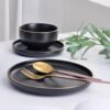 Ceramic matte Japanese tableware, set home use, simple and elegant design, European style, custom made