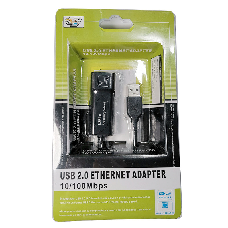 USB al cable del adaptador de Ethernet RJ45 el 100M Nic el 100m del adaptador Drive-free Plug-and-play