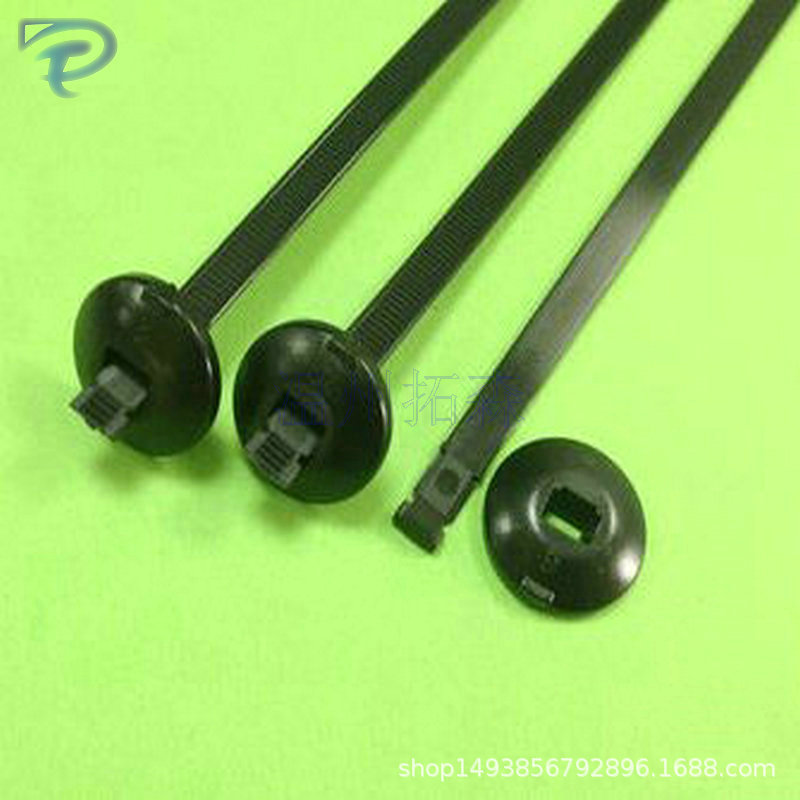 蘑菇头扎带 汽车基板固定线路扎带 圆头自锁耐寒8*380 厂家优惠