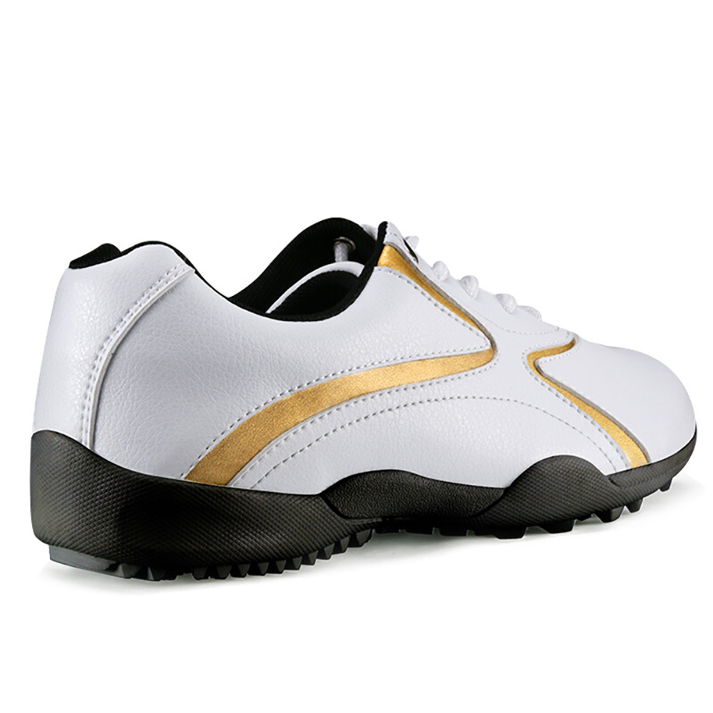 Giày golf nam đinh cố định chống nước thoáng khí PGM XZ016 — XZ016 vàng trắng