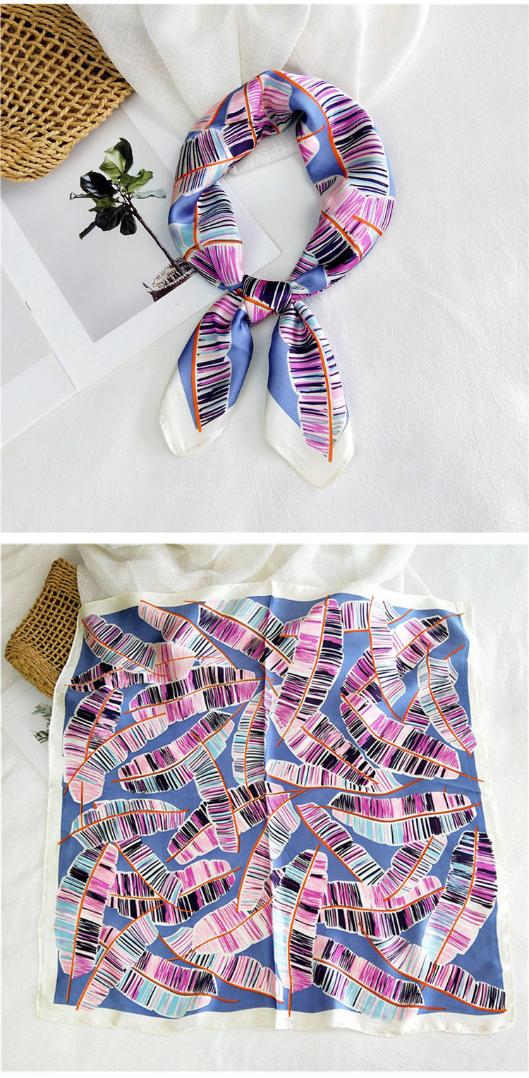 50g Weight Silk Scarf Classification Casual Occasion Satin Material Printing Pattern Spring&Summer, Autumn Season Women's Gender Simple Style Style Women's Simple Style Printing Satin Silk Scarf 19