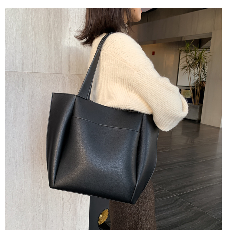 Shoulder Bag, Tote Bag Bags Type Women's Pu Leather Solid Color Basic Square Magnetic Buckle Shoulder Bag Tote Bag