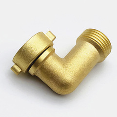 American-style Garden Hose 90-Degree Elbow Connector, Garden Water Pipe Bend Fitting, Brass Adjustable Elbow Joint