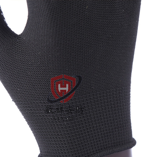 Thirteen-needle nylon gloves blank dot plastic dot bead glove core white women's breathable non-slip thin work tea picking labor protection