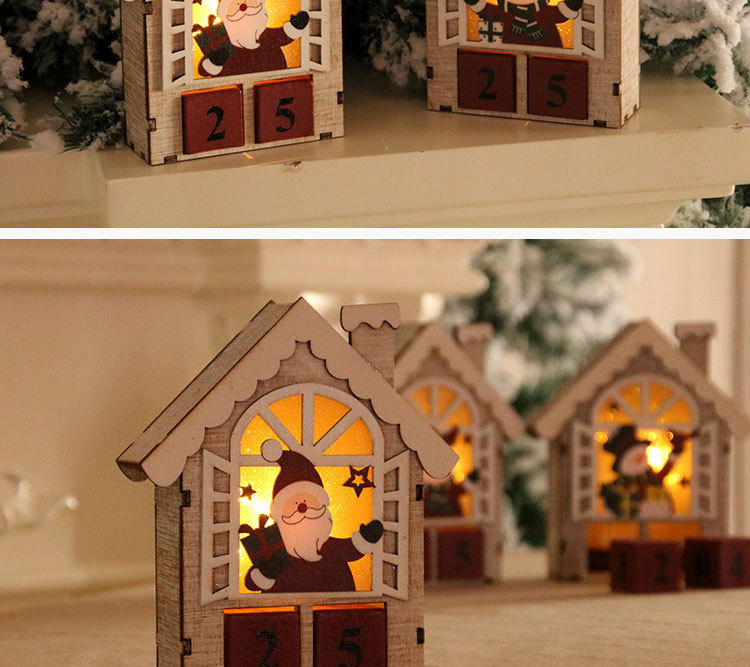 Christmas Wooden Luminous Calendar display picture 5