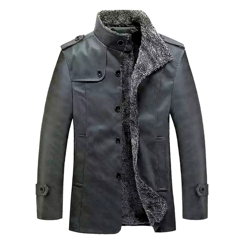 Меховая Новинка Amazon AliExpress, Молодежная мужская кожаная мужская куртка с флисовой подкладкой, холодостойкая, Европейская и американская стеганая мужская куртка с хлопковой подкладкой