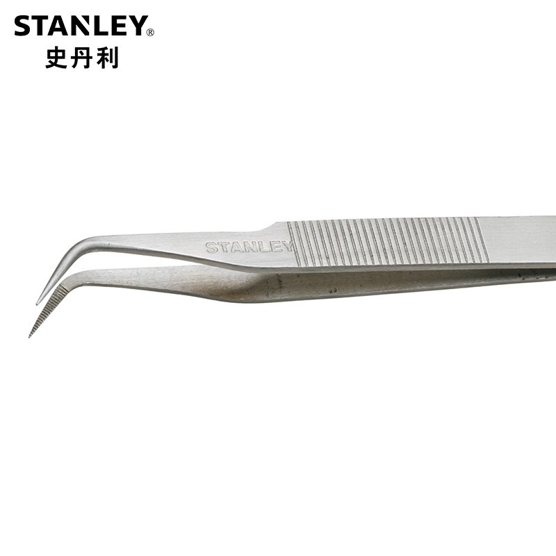 史丹利不锈钢防滑长镊子尖头94-518-23/宽头94-519/弯头94-520-23