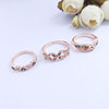 Fashionable retro accessory, two-color wedding ring, European style