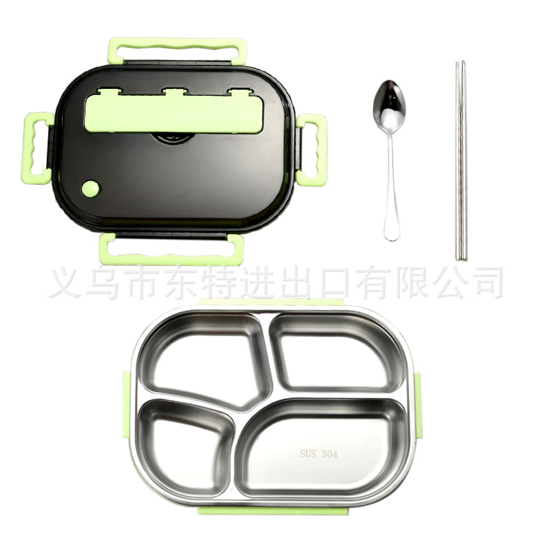 Stainless steel lunch box, bento box, insulated 304 stainless steel insulated sealed lunch box, compartments for individual bento boxes detail image 4