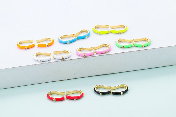Housewarming, Anniversary, Business, Wedding, Travel, Birthday, Festival Occasion Korean Paint Dripping U-shaped Earless Copper Ear Bone Clip