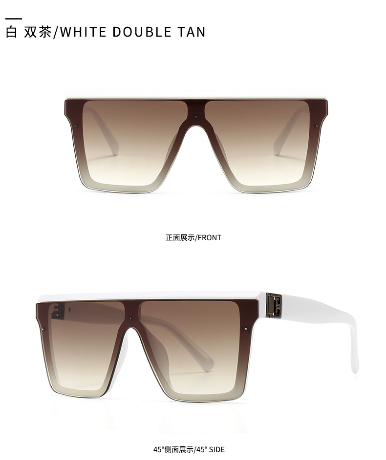 Wide-leg Flat-top Classic Wild Retro Trend Sunglasses display picture 8