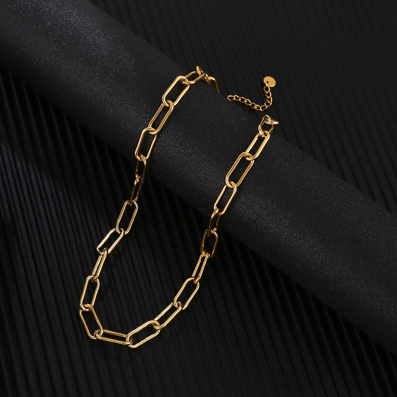 Women'S Gender Simple Style Chains Print Stainless Steel Plating Necklace