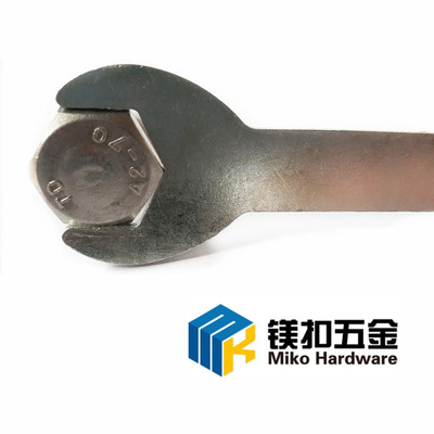 现货批发简易单头小扳手 冷轧板冲压一次性薄扳手22号|ru