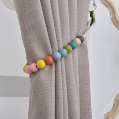 Ilan Window Curtain Ribbon Binding Cord Creative Curtain Hanging Balls Korean Bead Ribbons Exquisite Hand-woven DIY